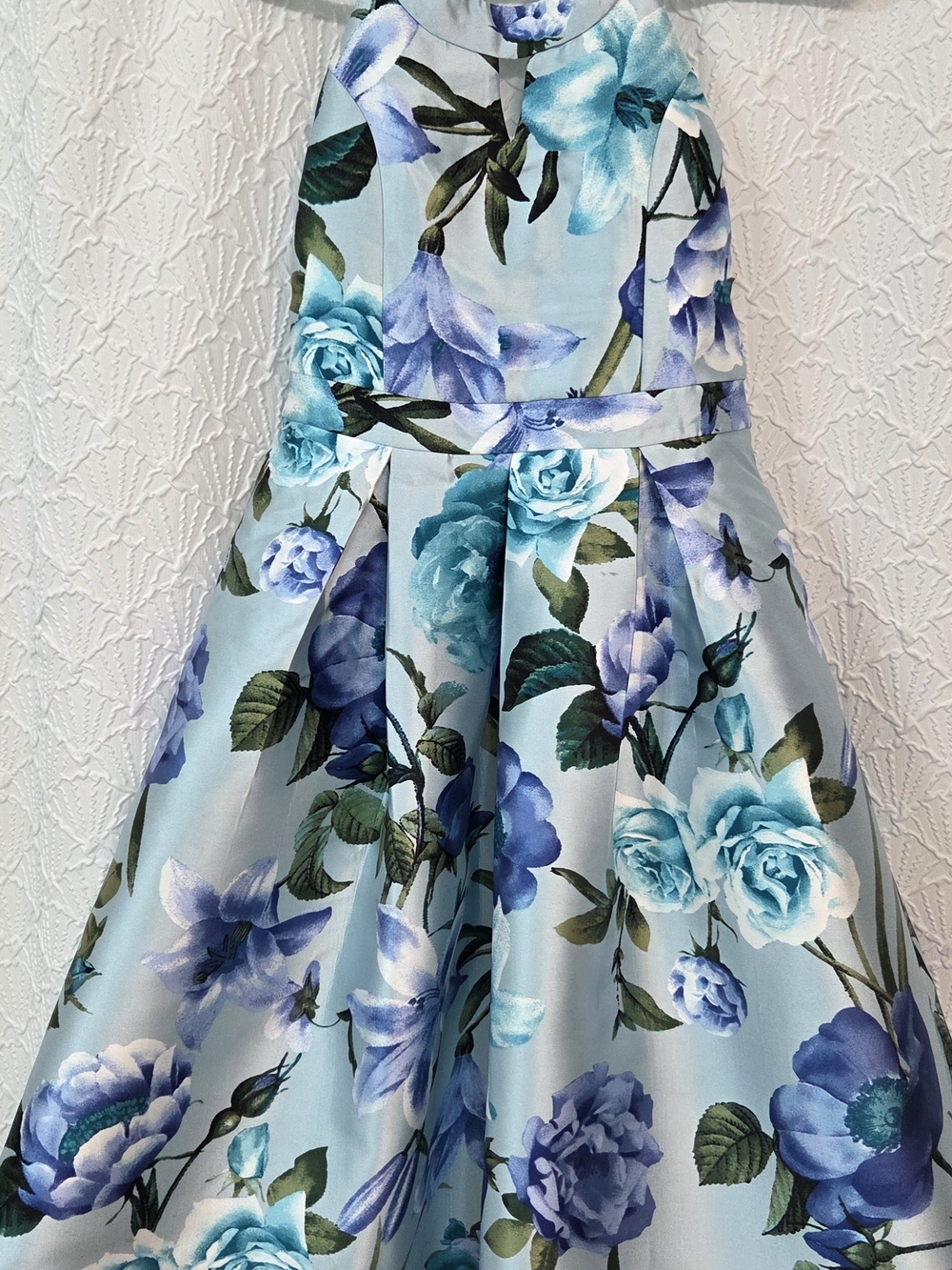 Speechless Blue Floral Halter Girls' Party Dress